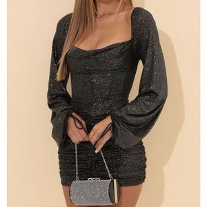 Black Lucy in the sky corset dress